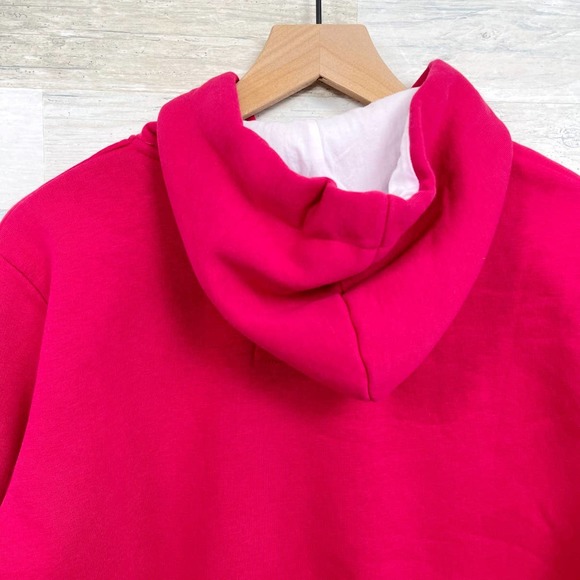 France Authentique Paris Effiel Tower Applique Hoodie Sweatshirt Pink Womens XL - Picture 7 of 9